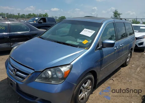 2006 Honda Odyssey Ex-L из США, поврежденный, VIN 5FNRL38656B003267